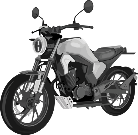 Black Motorbike Design Illustration